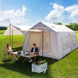 10-12 Person Inflatable Outdoor Camping Tent Large Family Tent With Stove Jack