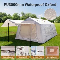 10-12 Person Inflatable Outdoor Camping Tent Large Family Tent With Stove Jack
