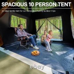 10 Person Blackout Multi Room Large Family Camping Tent Shelter with Separate