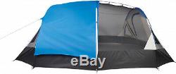 10-Person Blue/White Freestanding Tunnel Tent With Multi-Position Fly Hike Camping