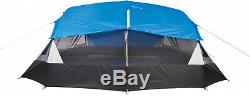 10-Person Blue/White Freestanding Tunnel Tent With Multi-Position Fly Hike Camping