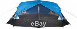 10-Person Blue/White Freestanding Tunnel Tent With Multi-Position Fly Hike Camping