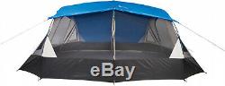 10-Person Blue/White Freestanding Tunnel Tent With Multi-Position Fly Hike Camping