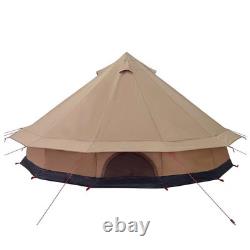 10 Person Family Camping Tent Waterproof Outdoor Shelter Brown Large Tent