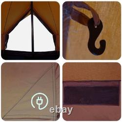 10 Person Family Camping Tent Waterproof Outdoor Shelter Brown Large Tent