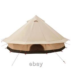 10 Person Family Camping Tent Waterproof Outdoor Shelter Cream Large Tent