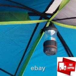 10-Person Family Camping Tent with 3 Rooms and Screen Porch EZ Setup w Mud Mat