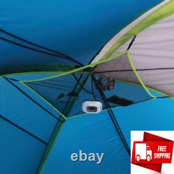 10-Person Family Camping Tent with 3 Rooms and Screen Porch EZ Setup w Mud Mat