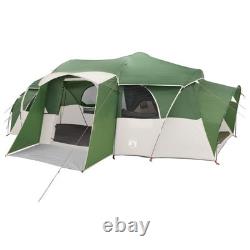 10 Person Family Tunnel Tent Waterproof Camping Shelter Green Large Outdoor