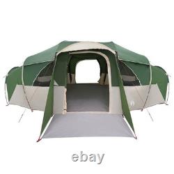 10 Person Family Tunnel Tent Waterproof Camping Shelter Green Large Outdoor