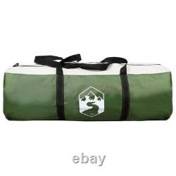 10 Person Family Tunnel Tent Waterproof Camping Shelter Green Large Outdoor