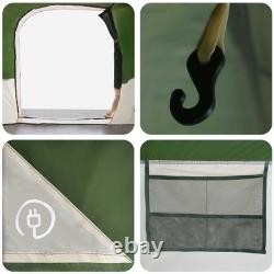 10 Person Family Tunnel Tent Waterproof Camping Shelter Green Large Outdoor