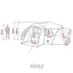 10 Person Family Tunnel Tent Waterproof Camping Shelter Green Large Outdoor