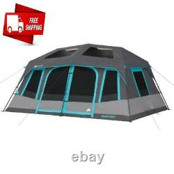 10-Person Instant Cabin Camping Tent Blackout Window Outdoor Large 2 Room 14x10