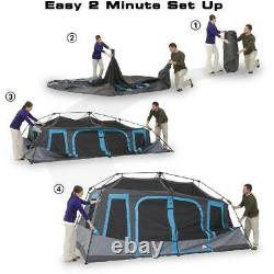 10-Person Instant Cabin Camping Tent Blackout Window Outdoor Large 2 Room 14x10