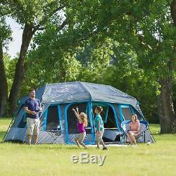10-Person Instant Cabin Tent Dark Rest Blackout Windows Outdoor Camping NEW