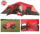10 Person Large Tent Camping 3 Room Outdoor Waterproof Family Red Ozark Trail