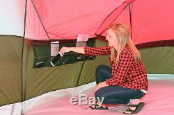 10 Person Large Tent Camping 3 Room Outdoor Waterproof Family RED Ozark Trail