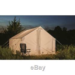 10 x 12 Canvas Wall Tent Complete Bundle with Floor & Frame Included, Large