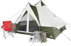 11x11 Large 8 Person Screen Room Teepee-Style Outdoor Camping Tent 121 sq ft