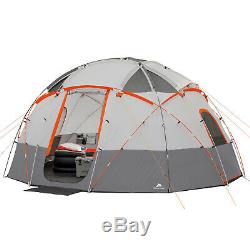 12-Person Base Camp Tent with Lights dome Camping Outdoor Family vacation large