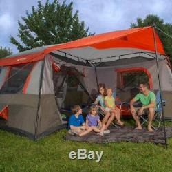 12 Person Camping Tent 3 Room Instant Cabin Outdoor Shelter Large Family Tents