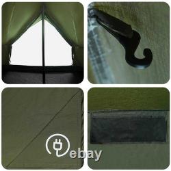 12 Person Family Camping Tent Waterproof Outdoor Shelter Army Green Large