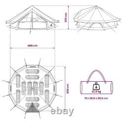 12 Person Family Camping Tent Waterproof Outdoor Shelter Army Green Large