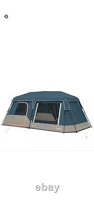 12 Person Instant Camping Tent Integrated LED Lights 10' x 18' Large Cabin