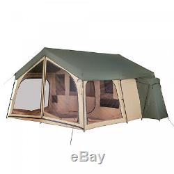 14-Person Spring Lodge Cabin Camping Tent With Storage Pockets Outdoor Camping