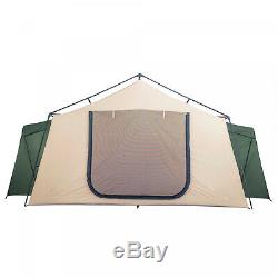 14-Person Spring Lodge Cabin Camping Tent With Storage Pockets Outdoor Camping