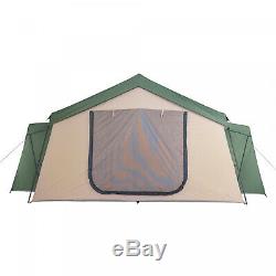 14-Person Spring Lodge Cabin Camping Tent With Storage Pockets Outdoor Camping