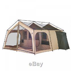 14-Person Spring Lodge Cabin Camping Tent With Storage Pockets Outdoor Camping