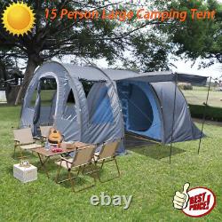 15 Person Large Camping Luxury Family Tunnel Outdoor Camping House Hall Tent