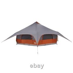 18 Person Family Camping Tent Waterproof Outdoor Shelter Grey Orange Large