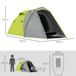 2-3 Man Resistant Dome Tent Festival Outdoor Camping Rain Fly Waterproof Weather