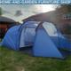 2-3 Man Tunnel Camping Tent With Vestibule Porch Rainfly Air Vents With Carry Bag