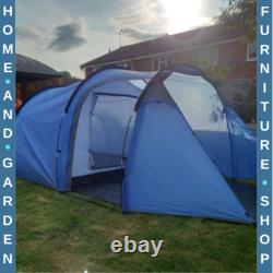 2-3 Man Tunnel Camping Tent with Vestibule Porch Rainfly Air Vents with Carry Bag