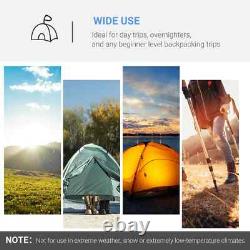 2-3 Man Tunnel Camping Tent with Vestibule Porch Rainfly Air Vents with Carry Bag
