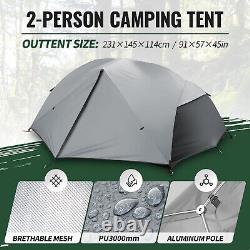 2-3 Person Camping Tent, Waterproof, Lightweight, Easy Setup, Hiking & Backpacking