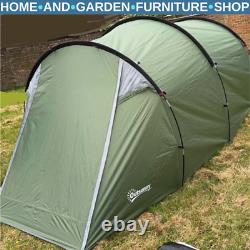 2-3 Person Tunnel Camping Tent, Groundsheet Rainfly Air Vents Waterproof Shelter 2-3 Person Tunnel Camping Tent, Groundsheet Rainfly Air Vents Waterproof Shelter
