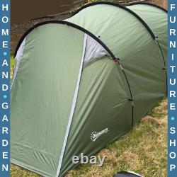 2-3 Person Tunnel Camping Tent, Groundsheet Rainfly Air Vents Waterproof Shelter