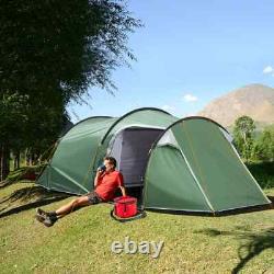 2-3 Person Tunnel Camping Tent, Groundsheet Rainfly Air Vents Waterproof Shelter