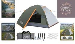 2-3 Person Waterproof Camping Tent with Easy Setup & Double Layer Durability