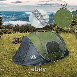 2-4 Person Pop Up Camping Tent Waterproof Automatic Setup Instant Family Tent UK