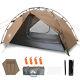 2 Man Camping Tent Double Layers Two Door Tent Waterproof Outdoor Family Shelter