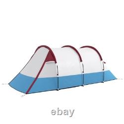 2 Man Outdoor Camping Tunnel Tent with Bedroom and Living Room and Porch, Red
