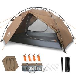 2 Man Tent Double Skin Two Doors Waterproof Camping Hiking Festival Garden