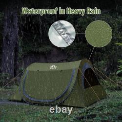 2 Person Camping Pop Up Tent Quick Setup, Waterproof for Family Outings