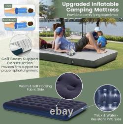 2 Person Foldable Camping Tent, Elevated Tent Cot with Camping Bed, Air Mattress